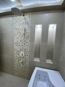 شیر حمام توکار طرح روگن شیری طلا از برند شودر