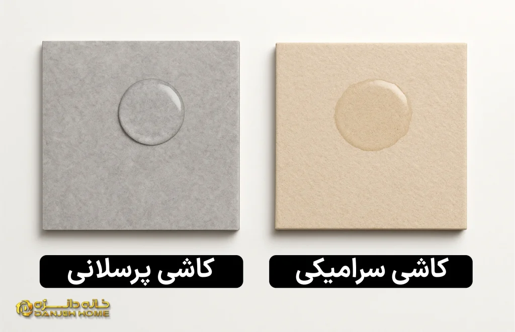مقایسه کاشی پرسلانی و سرامیکی