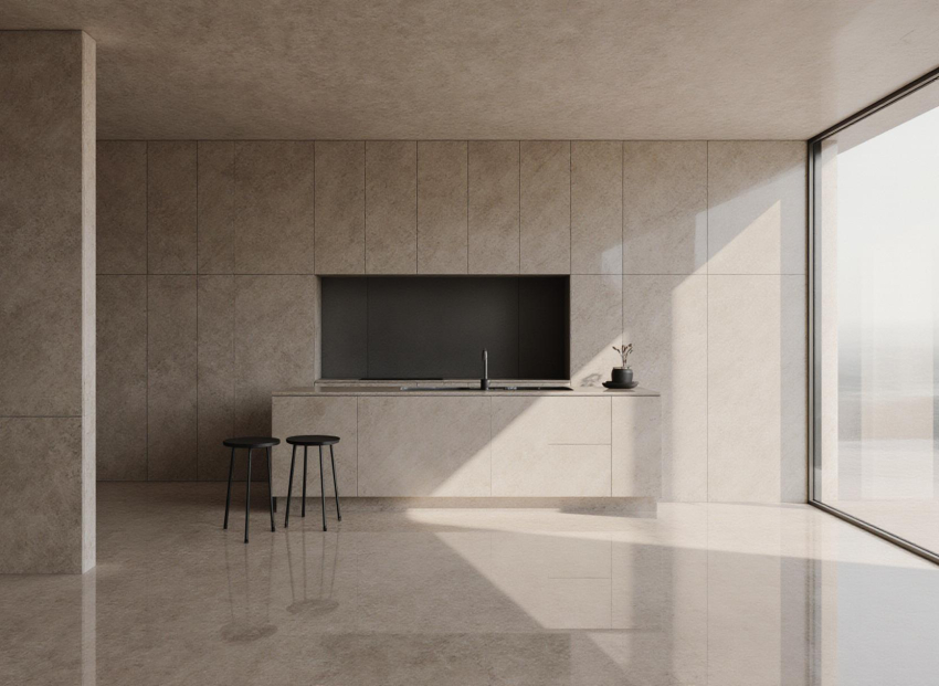  اسلب در کف و دیوارهای جانبی آشپزخانه