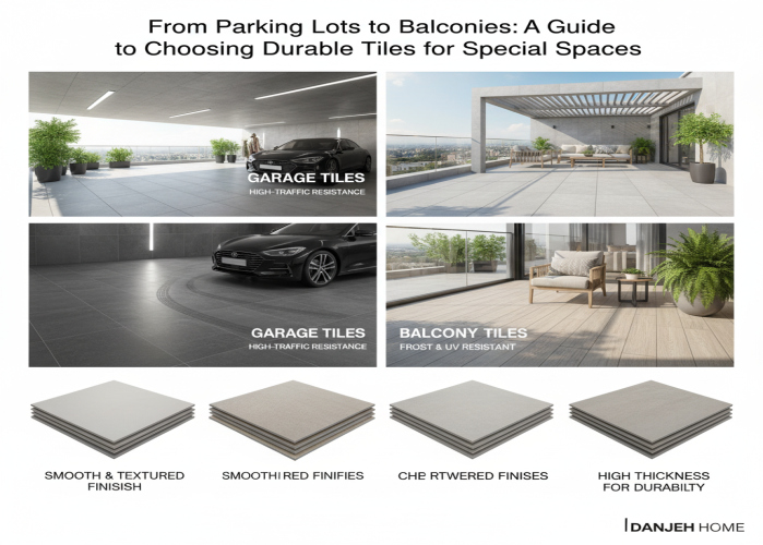 کاشی و سرامیک برای بالکن و تراس: زیبایی پایدار در فضای باز