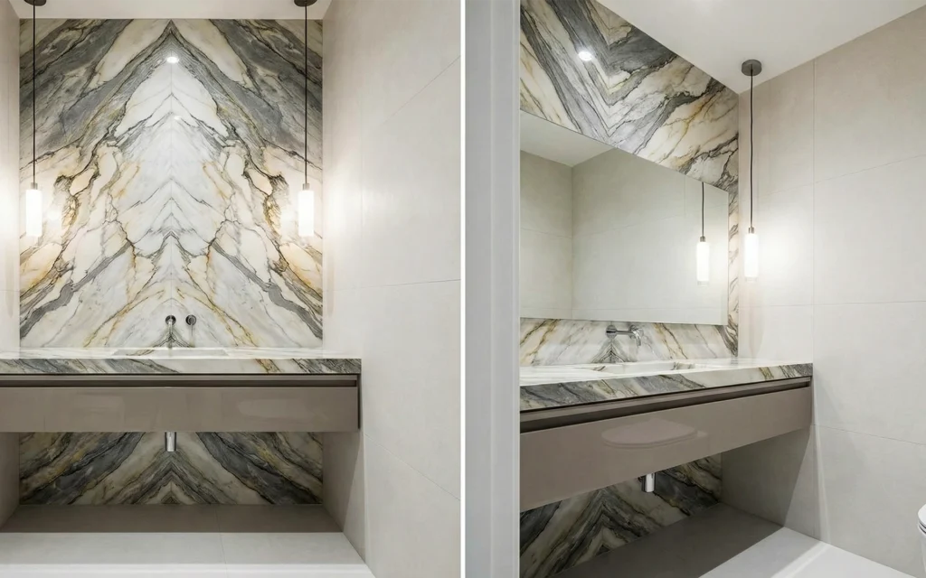 3 تکنیک بزرگ تر نشان دادن سرویس بهداشتی کوچک با سرامیک اسلب 3 تکنیک بزرگ تر نشان دادن سرویس بهداشتی کوچک با سرامیک اسلب