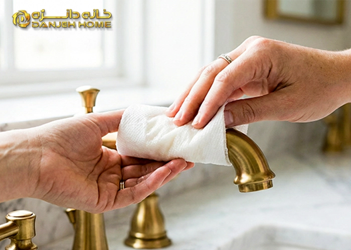 راهنمای قطعی پاک کردن رسوب آب از روی شیرآلات طلایی و مشکی (بدون آسیب به رنگ و آبکاری) نکاتی اختصاصی لکه بری شیرآلات برای رنگ های مختلف