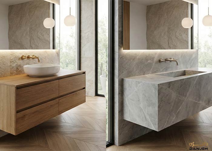 روشویی کابینتی یا سنگی؟ (راهنمای خرید و مقایسه ترندهای ۲۰۲۶) روشویی کابینتی یا سنگی؟ (راهنمای خرید و مقایسه ترندهای ۲۰۲۶)