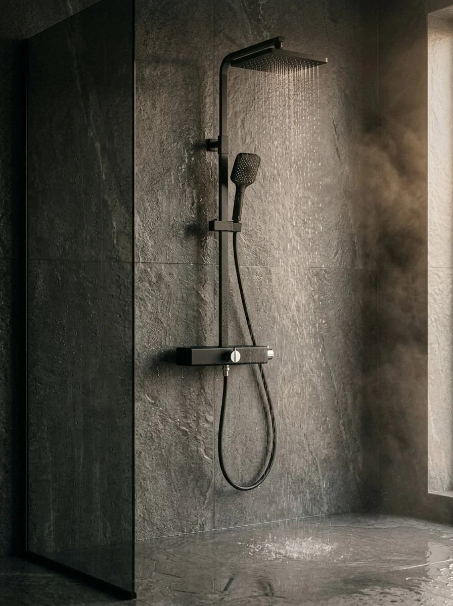 ست دوش بارانمش matte black