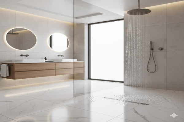 کفشور مخفی: راز یک حمام مدرن و لوکس چیست؟ (بررسی جامع کفشورهای سرامیک خور) کفشور مخفی: راز یک حمام مدرن و لوکس چیست؟